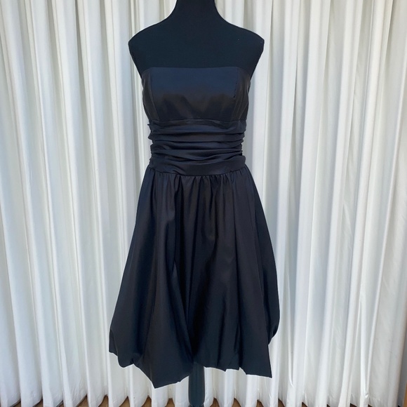Strapless Black Cocktail Dress - Picture 2 of 6